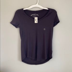 shortsleeved v cut top